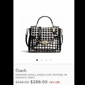 Coach Madison Small Sadie Flap Satchel In Graphic Print